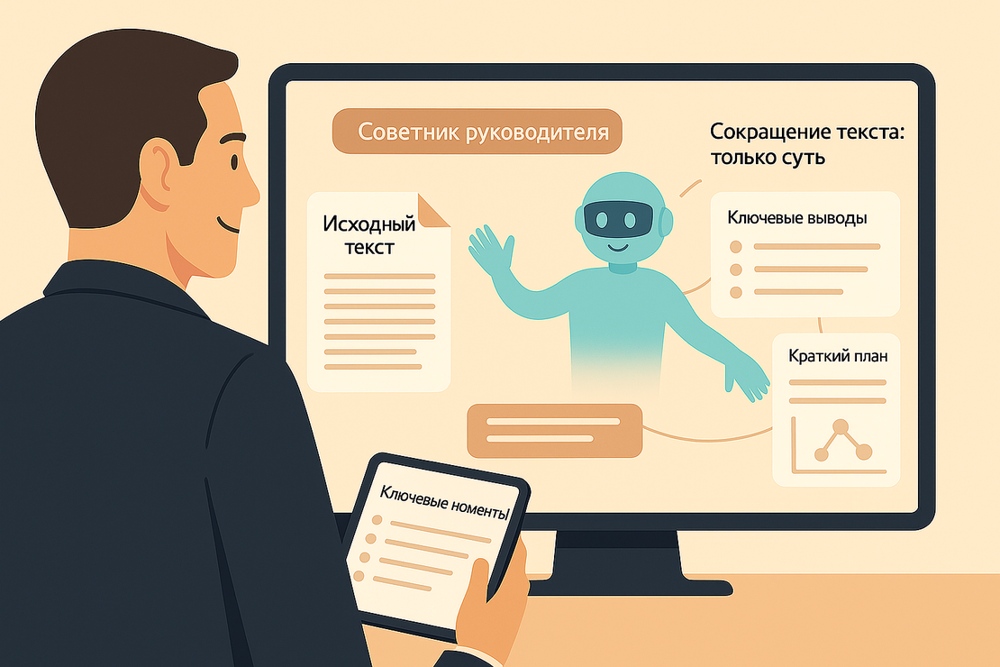 Сокращение больших объемов текста